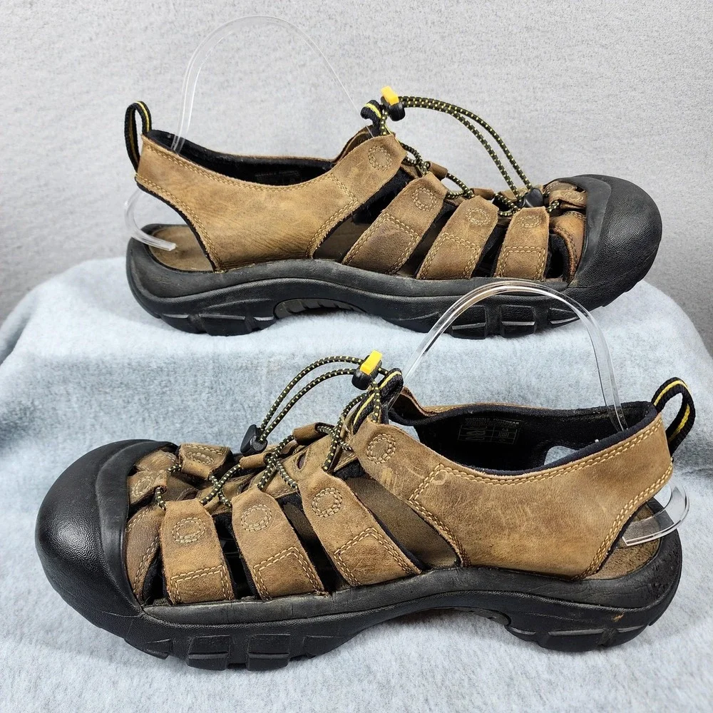 Keen Newport Hiking Sandals Mens 11.5‎ Brown Leather Sandals Closed Toe Water